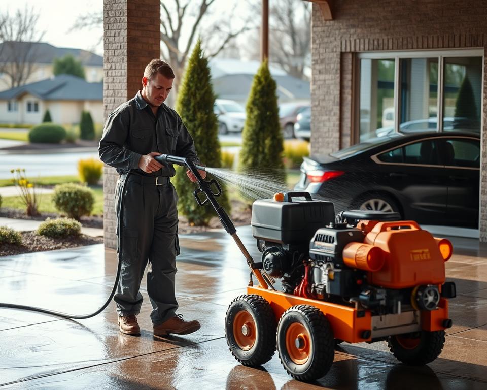 Mcdonough GA garage pressure washing